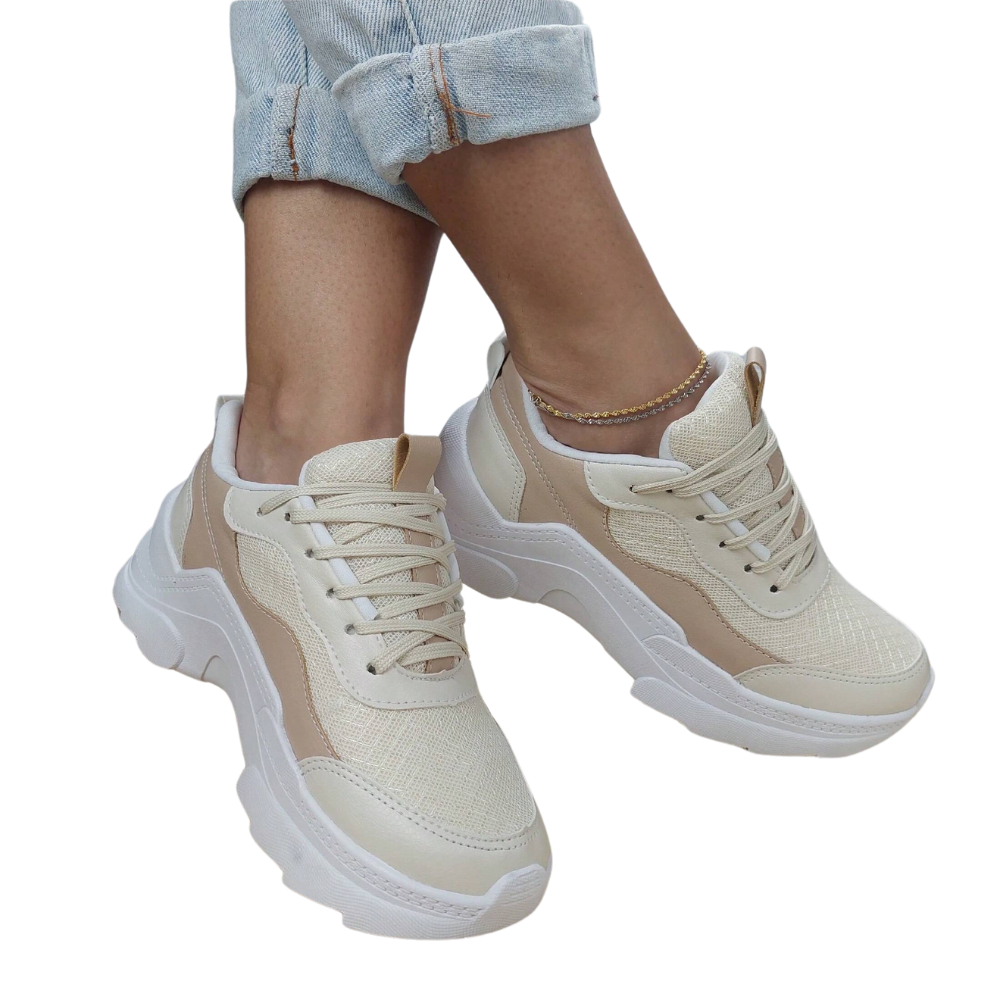 Tênis Feminino Tratorado Luxe Fit – Sneaker Plataforma Confortável e Resistente
