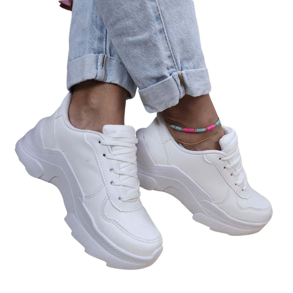 Tênis Feminino Tratorado Luxe Fit – Sneaker Plataforma Confortável e Resistente