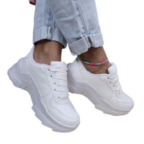 Tênis Feminino Tratorado Luxe Fit – Sneaker Plataforma Confortável e Resistente