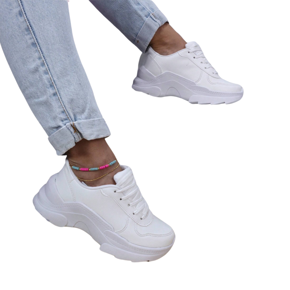 Tênis Feminino Tratorado Luxe Fit – Sneaker Plataforma Confortável e Resistente
