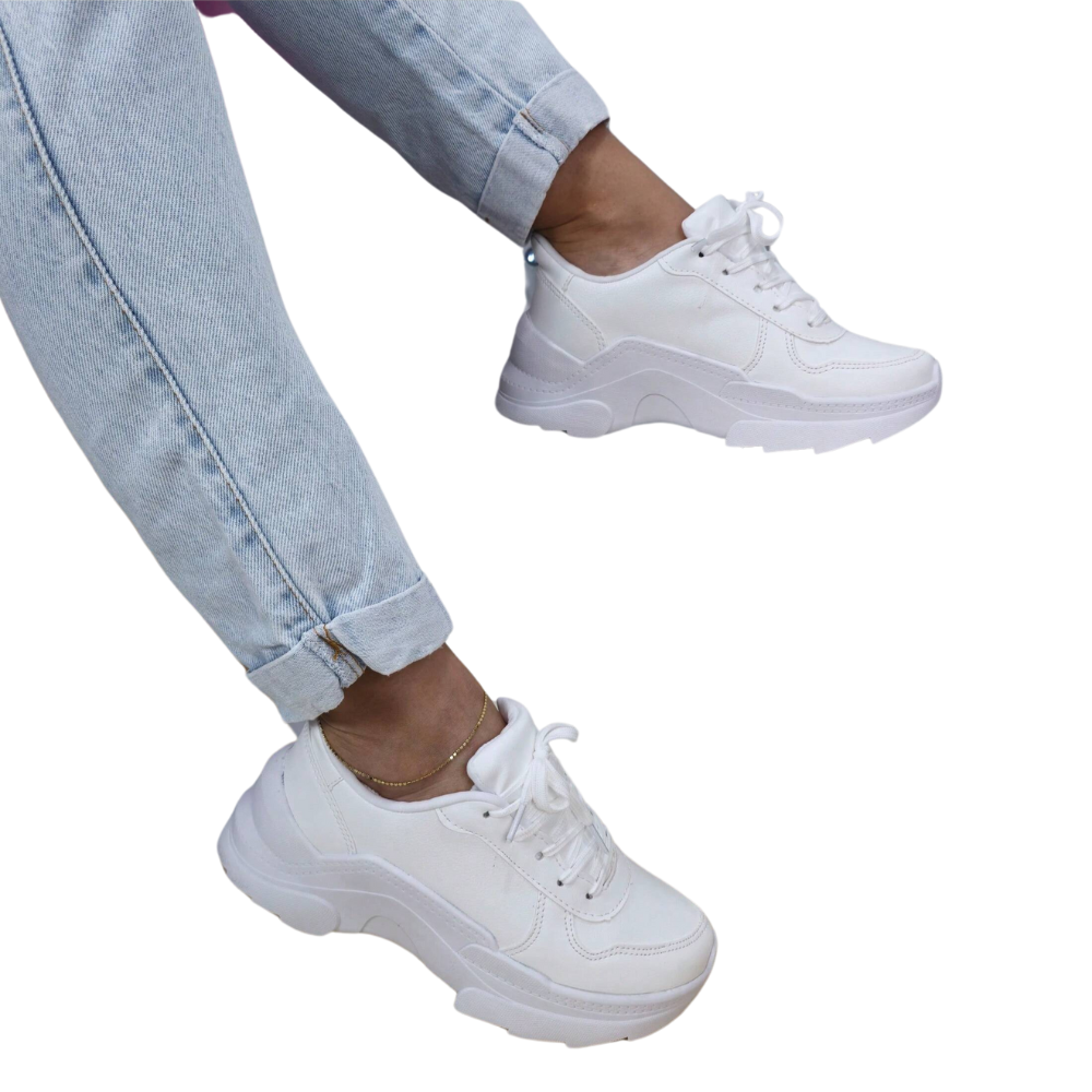 Tênis Feminino Tratorado Luxe Fit – Sneaker Plataforma Confortável e Resistente