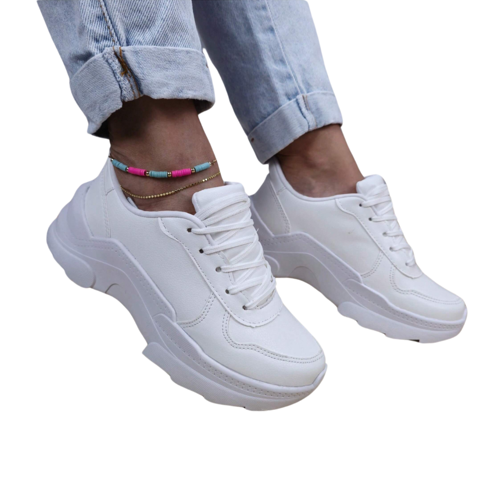 Tênis Feminino Tratorado Luxe Fit – Sneaker Plataforma Confortável e Resistente