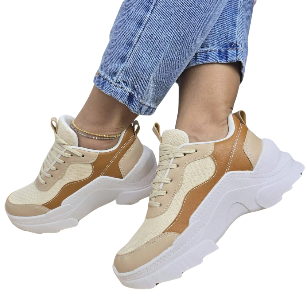 Tênis Feminino Tratorado Luxe Fit – Sneaker Plataforma Confortável e Resistente