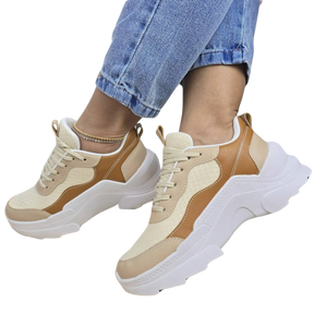 Tênis Feminino Tratorado Luxe Fit – Sneaker Plataforma Confortável e Resistente