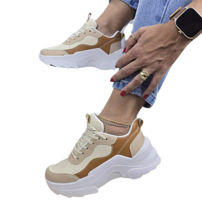 Tênis Feminino Tratorado Luxe Fit – Sneaker Plataforma Confortável e Resistente