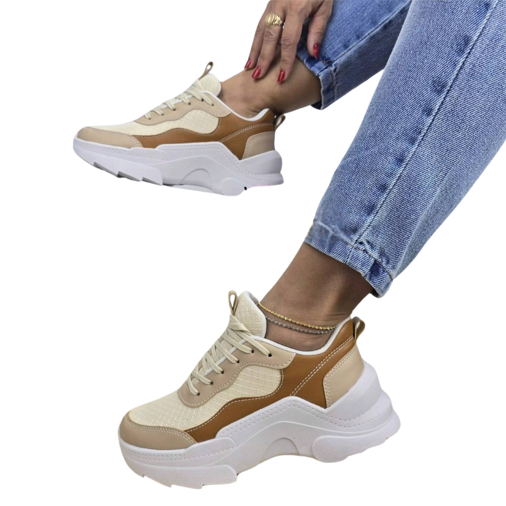 Tênis Feminino Tratorado Luxe Fit – Sneaker Plataforma Confortável e Resistente