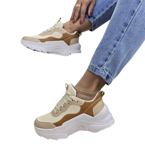 Tênis Feminino Tratorado Luxe Fit – Sneaker Plataforma Confortável e Resistente
