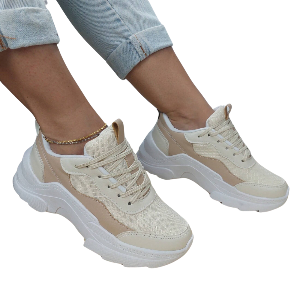 Tênis Feminino Tratorado Luxe Fit – Sneaker Plataforma Confortável e Resistente