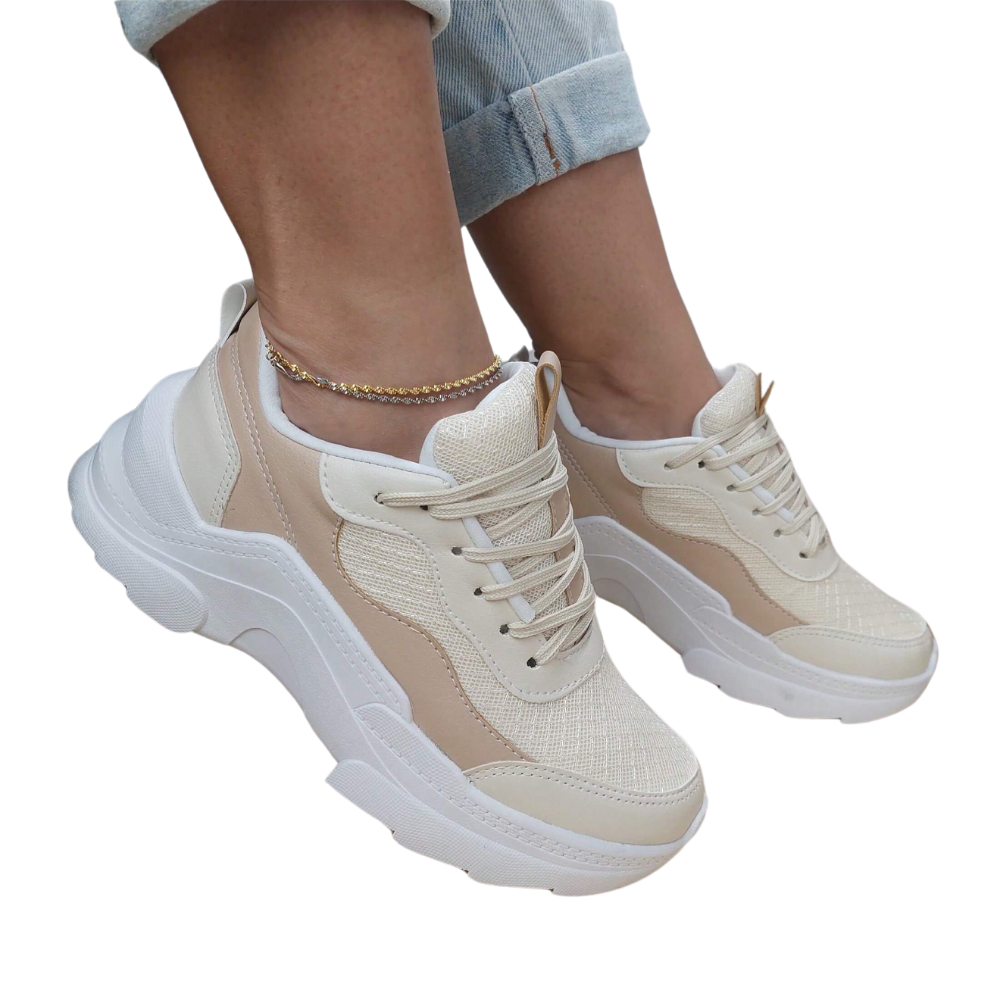Tênis Feminino Tratorado Luxe Fit – Sneaker Plataforma Confortável e Resistente