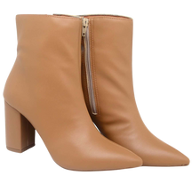 Bota Feminina Cano Curto Salto Médio Grosso – Ellas Online