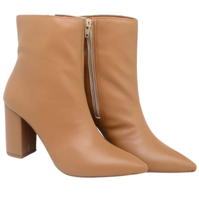 Bota Feminina Cano Curto Salto Médio Grosso – Ellas Online