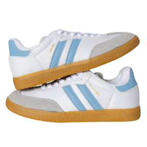 Tênis Feminino Boutique Lux – Couro Branco & Preto com Sola Reta Premium