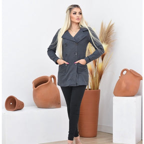 Casaco Luxo Sobretudo Feminino - Moda Inverno